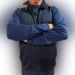 NIKE Mens Navy zip front sport, workout, casual jacket Sz M Terrific Condition!